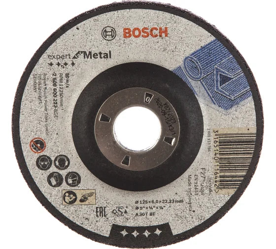 Bosch Professional 125 mm Depressed Center Grinding Disc for Metal (2608600223)