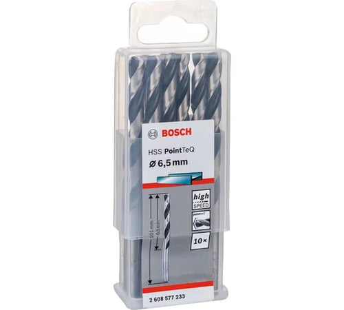 Bosch  HSS PointTeQ Twist Drill Bit for Metal  6.5x63x101 mm