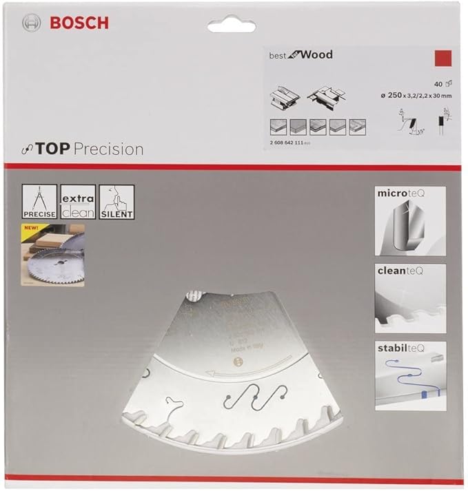Bosch Circular saw blade 250 x 30 x 40T Top Precision Best for Wood