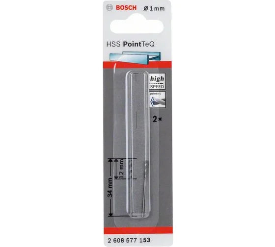 Bosch  PointTeQ Twist Drill Bit for Metal  1x12x34 mm