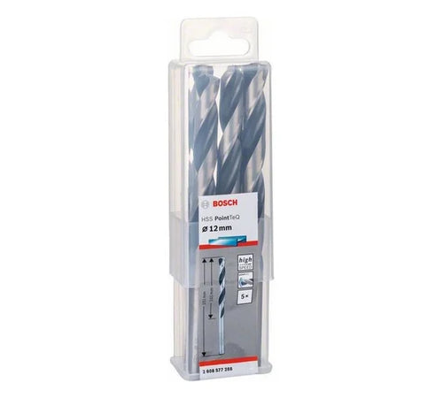 Bosch 2608577288 PointTeQ HSS Twist Drill Bits for Metal  12x101x151 mm