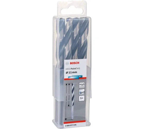 Bosch 2608577278 PointTeQ Twist Drill Bit for Metal   11x94x142 mm