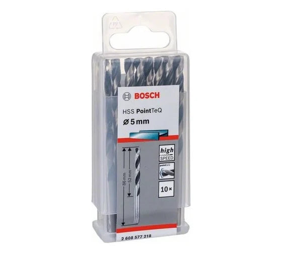 Bosch HSS PointTeQ Twist Drill Bit for Metal  5.0x52x86 mm