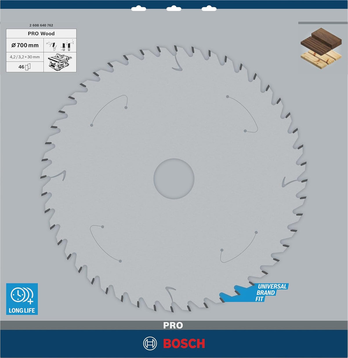 Bosch փայտի սղոցի սկավառակ 700 x 4.2 x 30 mm