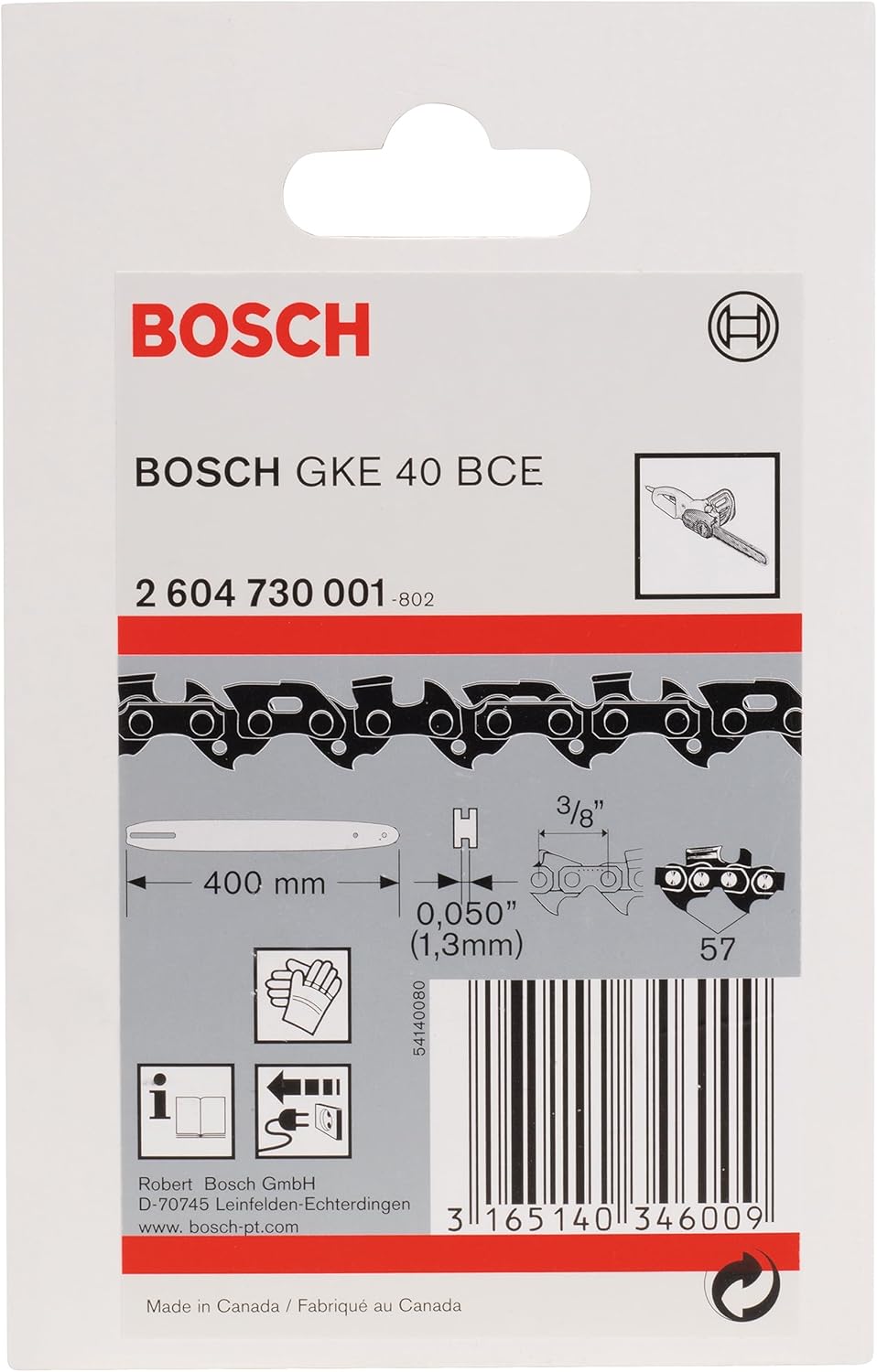 Bosch Professional սղոցի շղթա  400 mm GKE 40 BCE