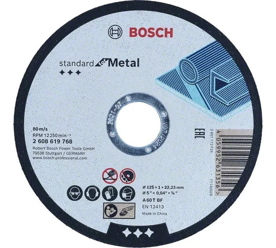 Bosch 2608619768 Standard for Metal Cutting Disc (125x1x22.2 mm)