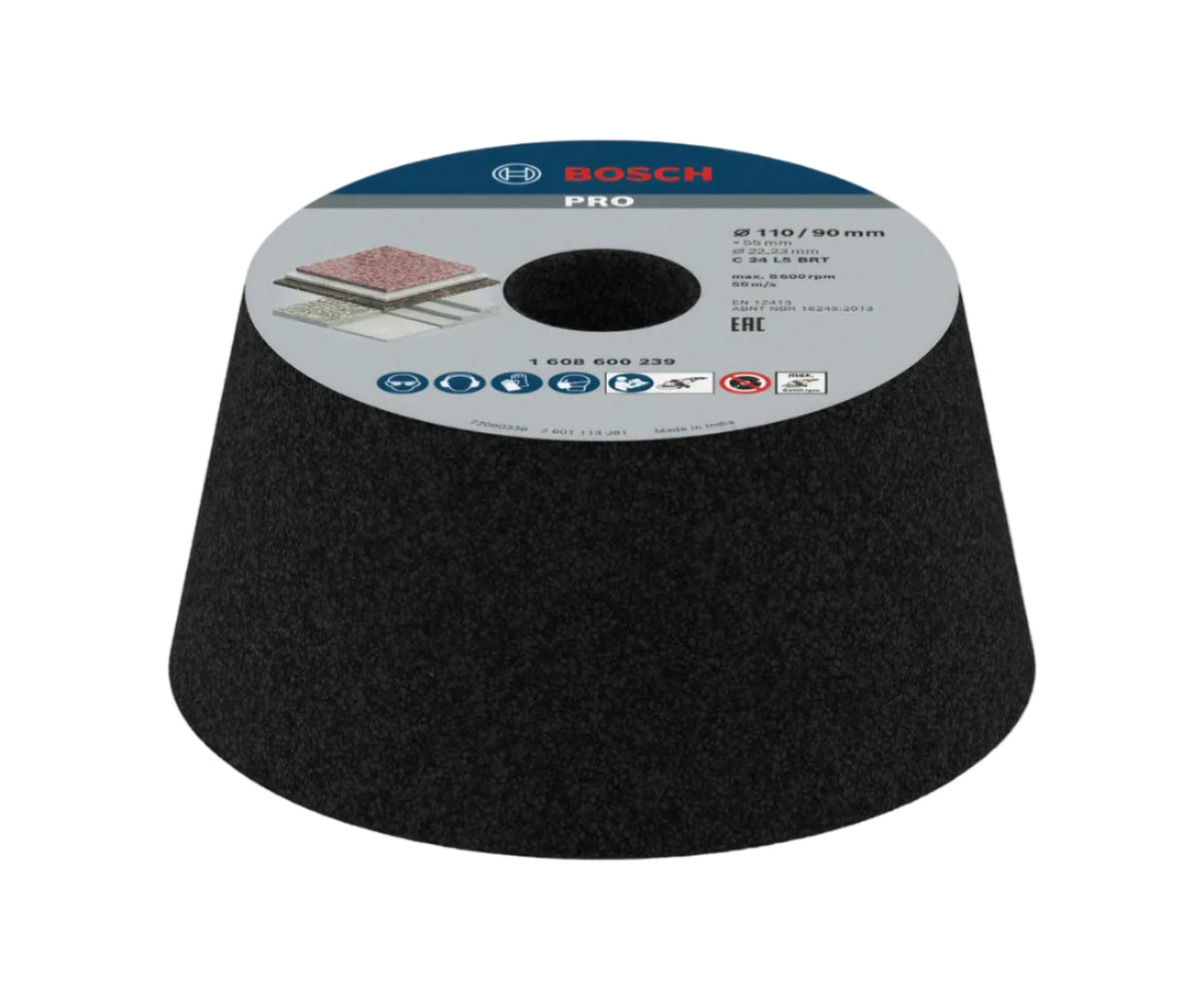 BOSCH 1608600239 conical sanding bowl for stone/concrete 90 x 110 x 55 mm, M24