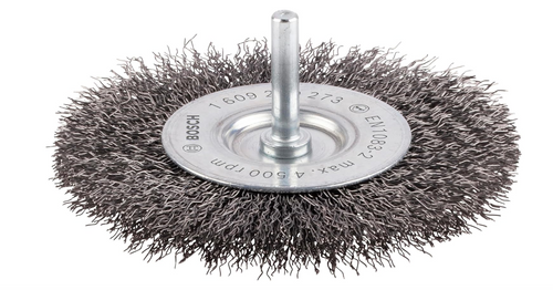 Bosch 1609200273 6 mm Shank Wire Wheel with 100 mm Crimped Wire and 0.3 mm Steel
