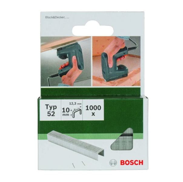 Bosch Professional Accessories 2609255837 Staples type 52 123x125x10mm 1000pcs