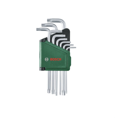 Bosch Torx (աստղիկ) բանալիների հավաքածու (L-ձև Torx բանալիներ) 9 կտոր