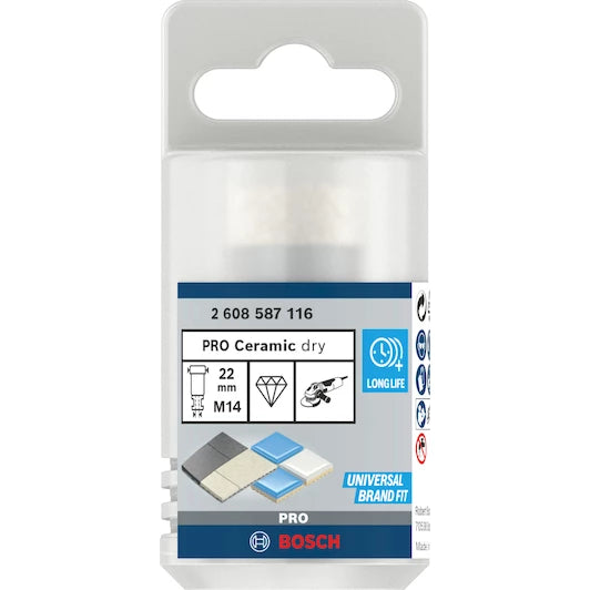 BOSCH diamond drill bit for dry drilling Dry Speed Best for Ceramic 22 x 35 mm