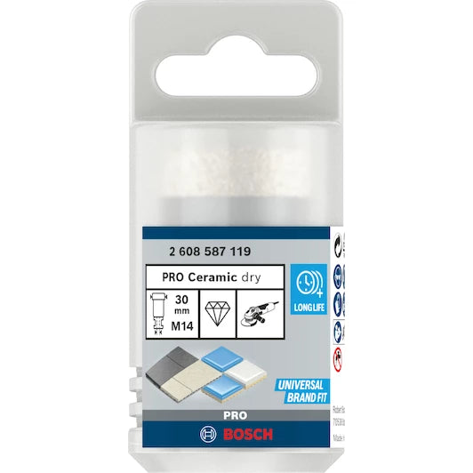 BOSCH diamond drill bit for dry drilling Dry Speed Best for Ceramic 30 x 35 mm