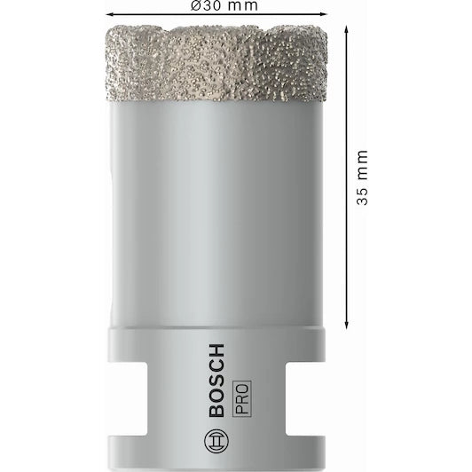 BOSCH diamond drill bit for dry drilling Dry Speed Best for Ceramic 30 x 35 mm