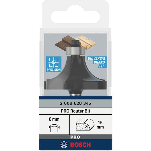 BOSCH  rounding profile cutter 8 mm, R1 15 mm, L 22 mm, G 66 mm
