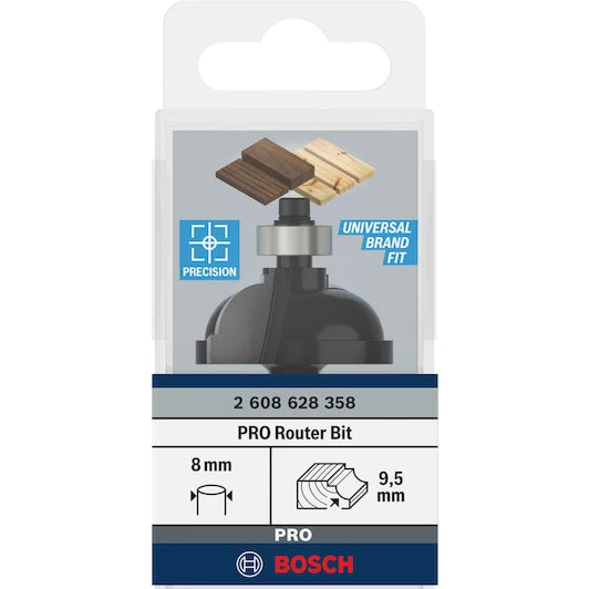 BOSCH  panel cutter F 8 mm, R1 9.5 mm, D 35 mm, L 16.2 mm, G 59 mm