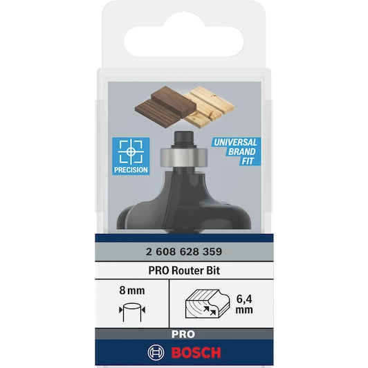 BOSCH  panel cutter G 8 mm, R1 6.35 mm, D 38 mm, L 15.7 mm, G 57 mm
