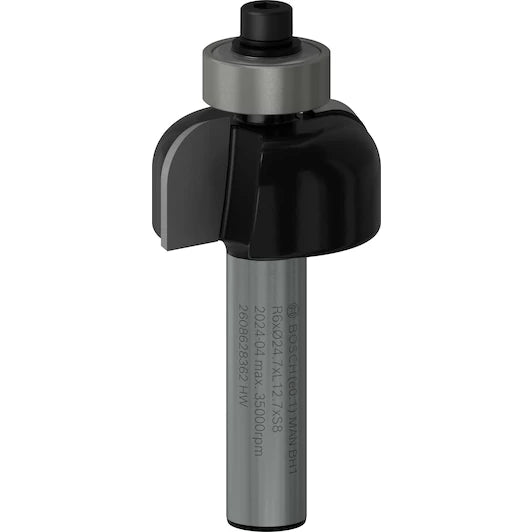 BOSCH  semi-circular profile cutter 8 mm, R1 6 mm, D 24.7 mm, L 13 mm, G 53 mm