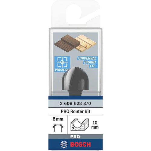 BOSCH  semi-circular profile cutter 8 mm, R1 10 mm, D 20 mm, L 12.4 mm, G 46 mm
