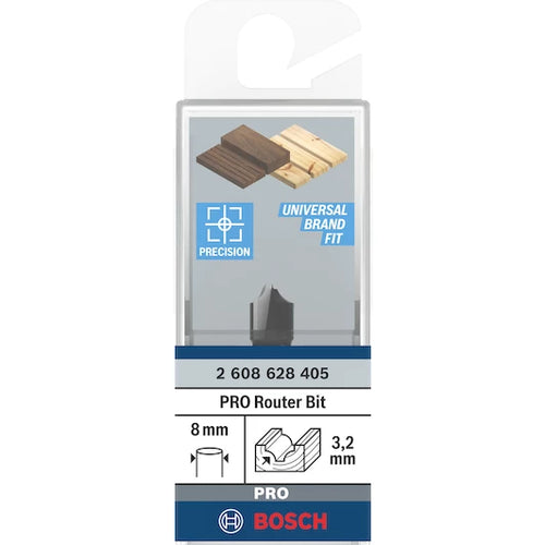 BOSCH  quadrant profile cutter 8 mm, R1 3.2 mm, D 9.5 mm, L 10.2 mm, G 41 mm