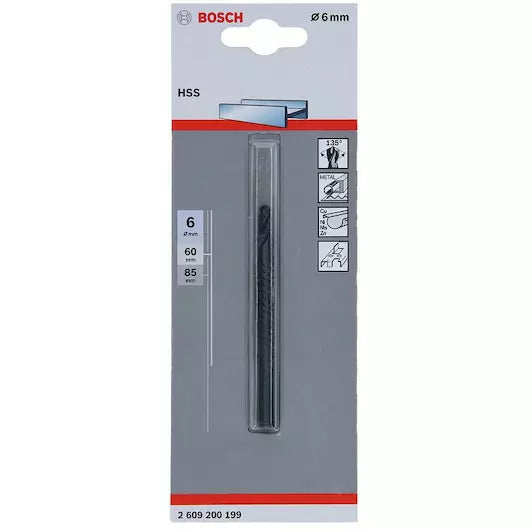 BOSCH  Պարուրաձև հորատիչ HSS 6 x 85 mm