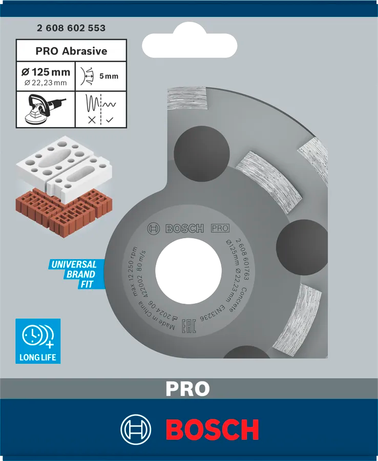 Bosch Diamond Cup Wheel 22.23 mm * 125 mm