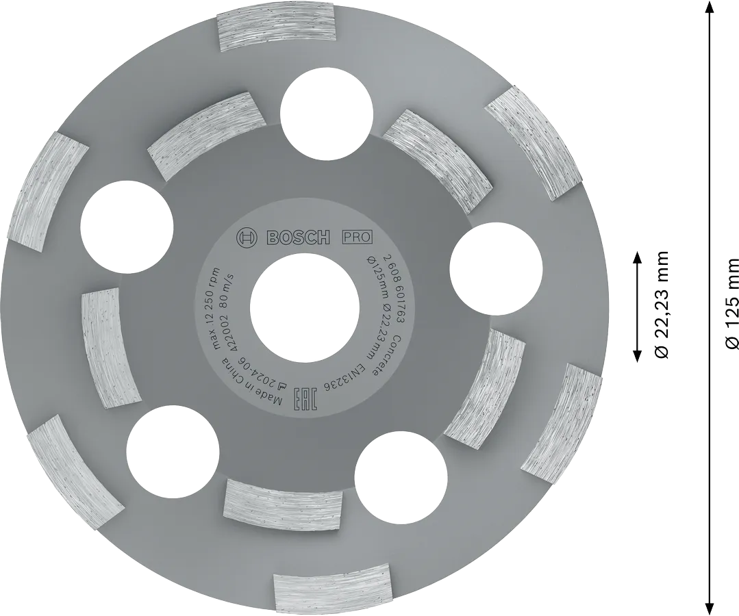 Bosch Diamond Cup Wheel 22.23 mm * 125 mm