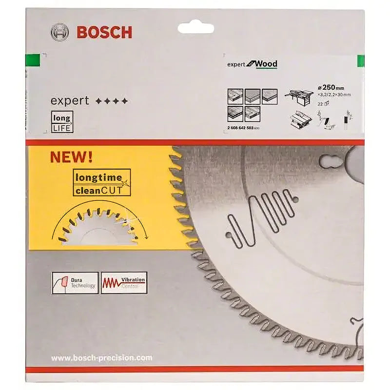 Սղոցի սկավառակ փայտի համար Bosch Expert for Wood 250x3.2x30 մմ, ATB-22T, 2608642502