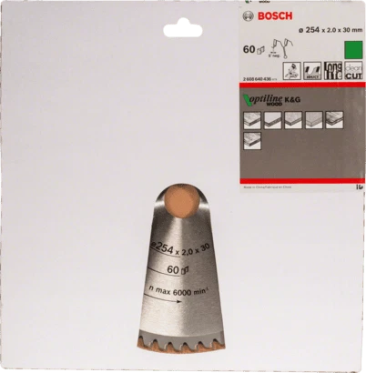 BOSCH  Wood circular saw blade, 254 x 30 x 2 mm, 60T